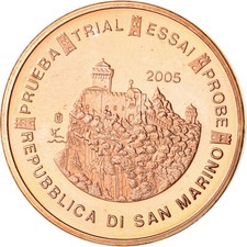 [#782642] San Marino, 5 Euro Cent, 2005, unofficial private coin, MS(63), Copper