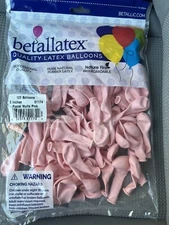 2 Bags Betallatex Balloons Premium Latex 5 & 11 Inche Matte Pink 100CT. Each Bag