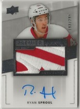 2014-15 Upper Deck Premier Rookie Patch Auto #105 Ryan Sproul 193/299 Red Wings
