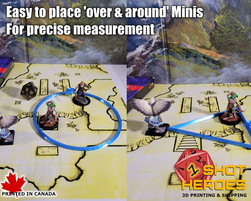 14 peças modelos de feitiço D&D AOE e marcadores de efeito de status (área de efeito) - Imagem 3 de 4