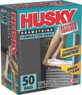 NEW "HUSKY" HK18XDS050W BOX OF (50) 18 GAL KITCHEN TRASH COMPACTOR BAGS 8510497