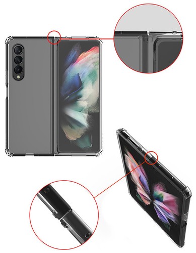 Clear Anti-Shock Transparent Case Slim Cover for Samsung Galaxy Z Fold 3 5G 2021 - Photo 9 sur 9