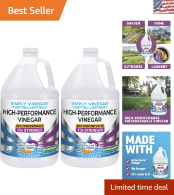 High-Performance 49% Concentrated Vinegar - Tough, Biodegradable Cleaner 128 oz