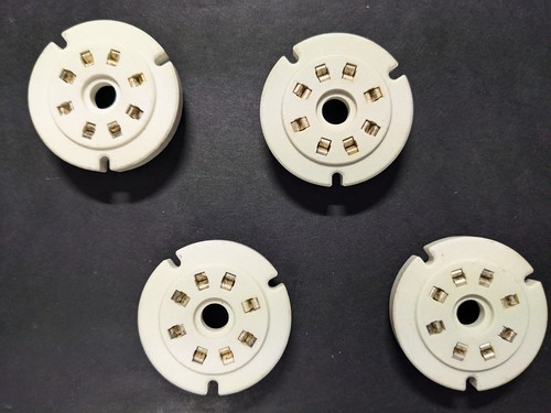 Vintage Fassungen für Röhren GU-50 8 Stück (LS-50) 4 Stück PLK-50MD KERAMIK Silber - Bild 3 von 10