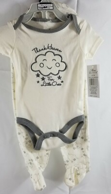 Mini Muffin Baby Clothing Set 0 3 Months Bodysuit, Footed Pants & Hat Infant