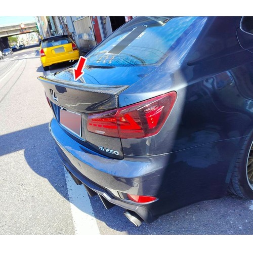 Carbon Fiber For LEXUS 06-12 IS250 IS350 Sedan W Style Rear Trunk Spoiler - Picture 3 of 5