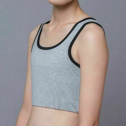 Women Short Breast Binder Breathable Buckle Lesbian Vest Tops Plus Size NLK - Picture 3 of 15