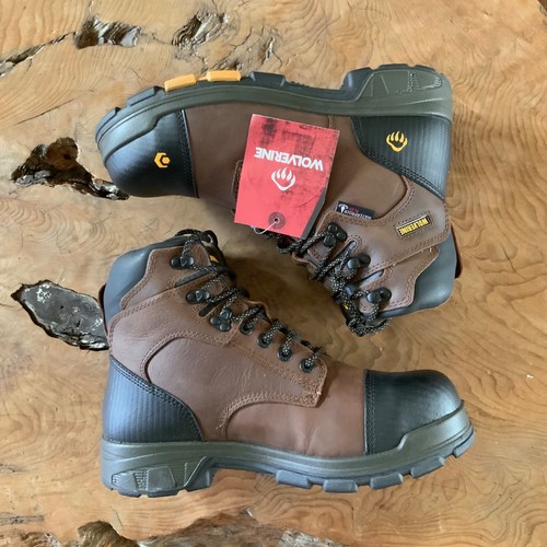 Herren Arbeitsstiefel Wolverine Met-Guard Carbon Dunkelbraun Größe 10 EW