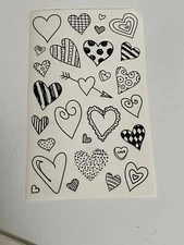 1 Mrs Grossmans Pen And Ink Hearts Stickers Valentine's Day Love Holiday