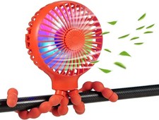 Baby Stroller Fan Mini Battery Operated Fan Small USB Recharge Missing Back Lid