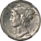1944-D Mercury Dime NGC MS66 FB Nice Eye Appeal Strong Strike