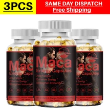 Organic Maca Root Capsules | 360 Pills | Peruvian Maca Extract for Men & Women