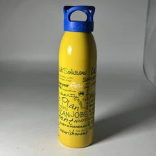 UNIQUE RARE Liberty Bottleworks Aluminum Yellow Water Bottle “diamond Crystal”