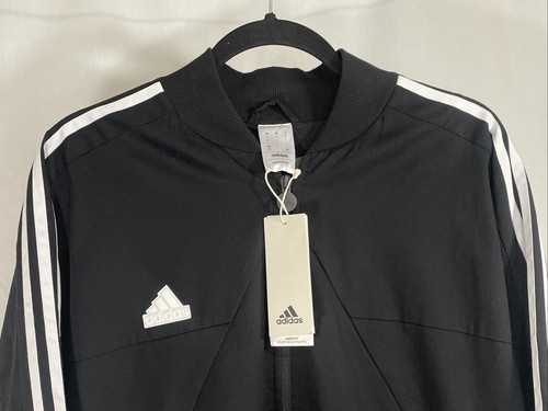 Adidas Herren Tiro LS Woven Bomberjacke Freizeit Full Zip Schwarz Gr. Medium Neu - Bild 6 von 13