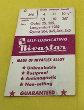 Nivastar G 396 Mainspring 4 X 11 X 10.5 New Old Stock.