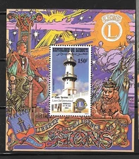 DJIBOUTI SC#C183 1983 AIR MAIL SOUVENIR SHEET 150FR LIONS CLUB MNH XF STAMP