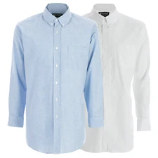 NEW Mens Premium Oxford Shirt Long Sleeve Button Down Collar Dress Shirt
