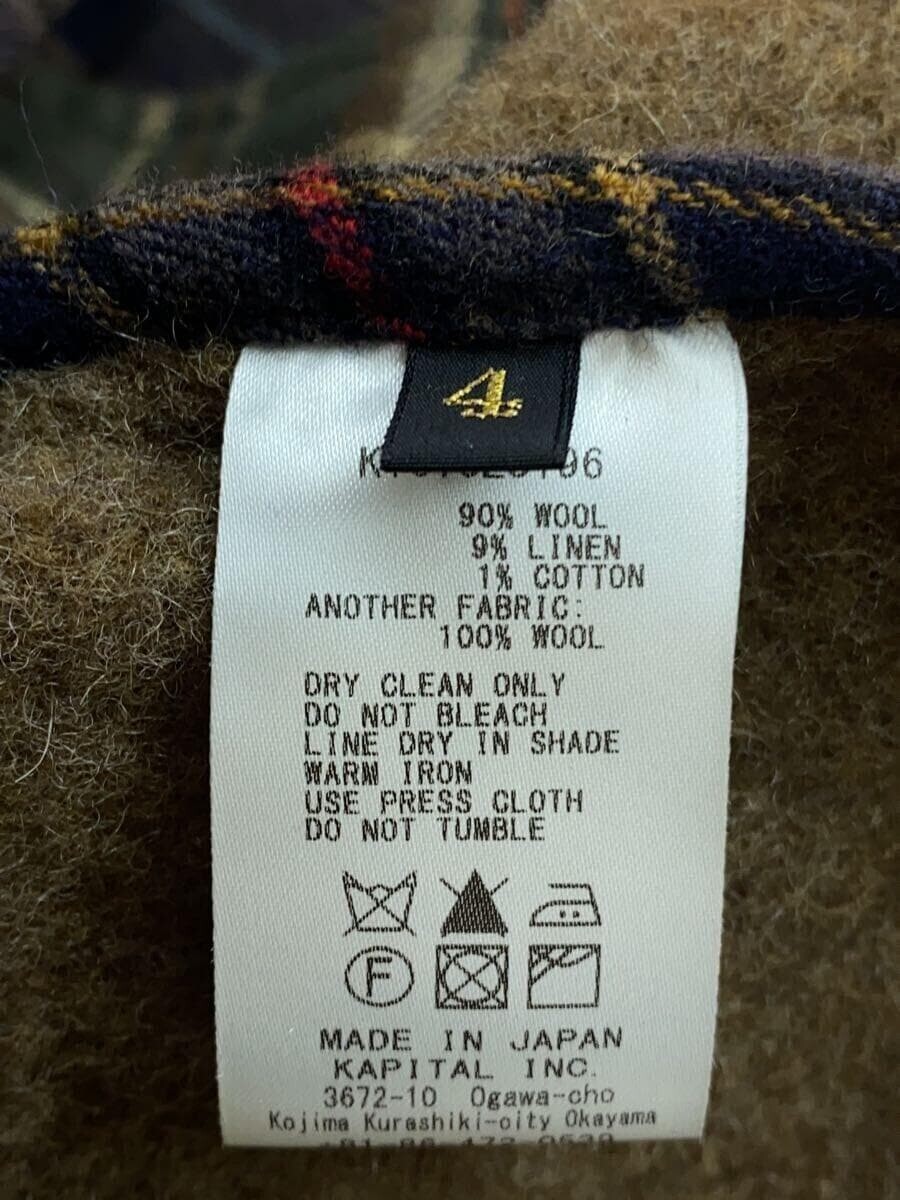 KAPITAL Men's Jacket Size XL Wool Brown Long sleeve Casual