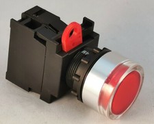 10 x A22RLFRT2410M Omron 22mm Pushbutton Switch Momentary Lighted Red SPST-NO