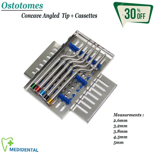 Quirúrgico Osteotomos Cóncavas Acodadas en Ángulo Punta Con Esterilización Cinta - Bild 1 von 6