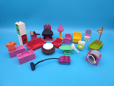 Lego Duplo Haus Einrichtung  Bad Wohnzimmer Waschmaschine Staubsauger Zubehör