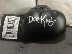 DON KING SIGNED AUTOGRAPHED EVERLAST BOXING GLOVE PROMOTOR HOF 1997  Certificate