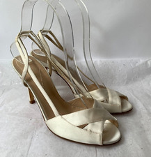 Kate Spade New York Ivory Bridal Wedding Slingback Sandals Peep Toe - Size 6.5