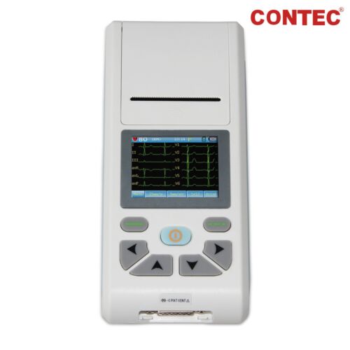 Electrocardiógrafo portátil CONTEC ECG máquina ECG con impresora 1/3/12 canales - Imagen 22 de 26