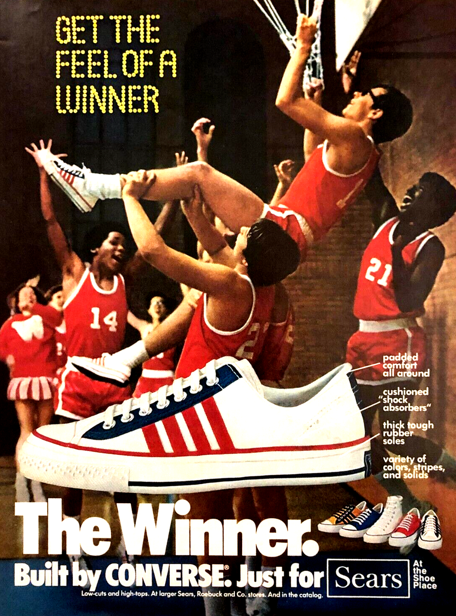 THE WINNER BY CONVERSE—BASKETBALL SHOES—ORIGINAL VINTAGE 1975