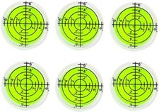 6Pcs Circular Bubble Level Bullseye Degree Marked Surface Round Spirit Levels Me