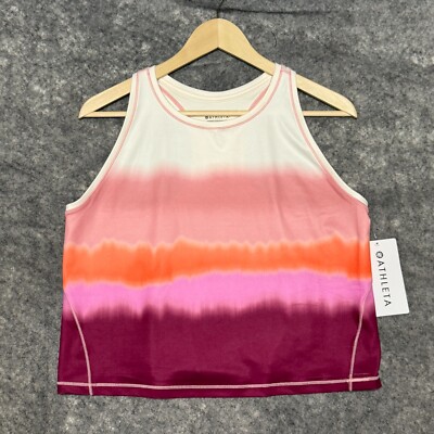NWT Athleta Tank Top Womens Plus 1X Pink Tie Dye Shanti