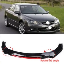 For 10-13 Mazda 6 Front Bumper Lip Splitter Spoiler Glossy Black Red Body Kit