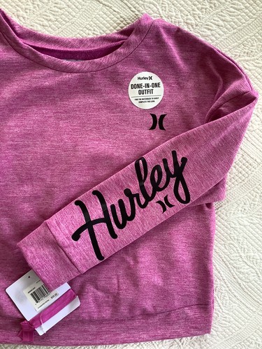 HURLEY Girl’s Sweatshirt Fuchsia Size Med NWT - Picture 5 of 6
