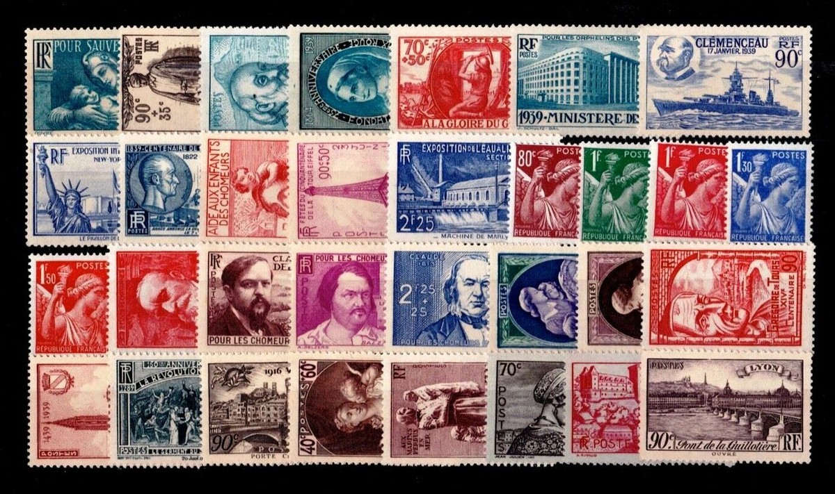 France Stamp Year Fully 1939 New Xx Luxury, 32 Stamps Value: M833