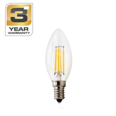 Standart LED B35 E14 Candle Bulb 2W 250lm 2700K Clear Warm White Filament