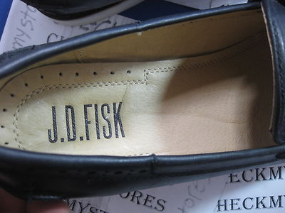 NIB J.D.Fisk Scully PREMIUM Mens Leather Loafers Shoes BLACK  display picture 2