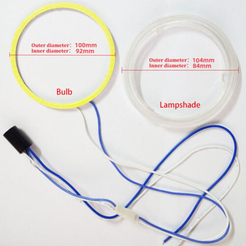 2x 60/70/80mm/85mm/90mm/95mm/100mm/110mm Car COB LED Angel Eyes Halo Ring Light - Picture 14 of 25