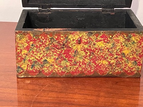Vintage John Richard's Collection handbemalte Holzkuppelbox/Kofferraum Indien - Bild 18 von 21