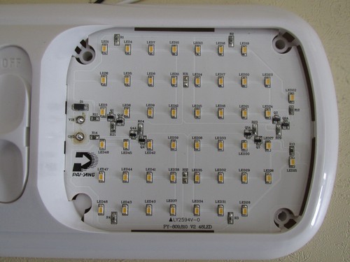 3 Double LED 12V Dome Light Fixtures - Pancake- Switch- Clear Optic Lens- White - Picture 5 of 5
