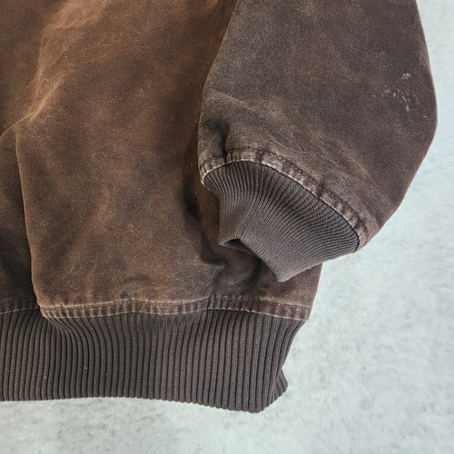 Carhartt Mens Detroit Bankston Bomber Jacket Size 2XL Dark Brown Quilt Lined - Picture 9 of 21