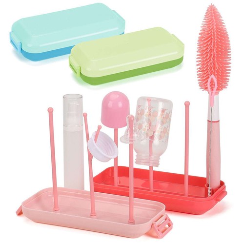 6-in-1 Bottle Brush Cleaning Set with Storage Bottle Scrubbing Brush for Baby US - Picture 2 of 15