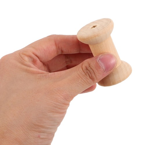 50 Pcs Retro Wooden Winding Spool Empty Bobbins Embroidery Thread Holder - Picture 11 of 12