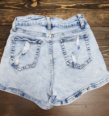 Acid Wash Denim Distressed Short Shorts | eBay