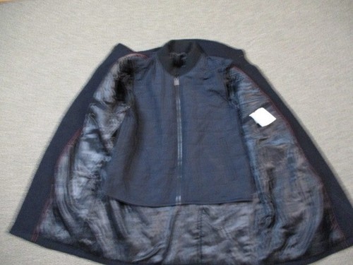 Pronto Uomo Coat Men Large Black Removable Quilted Vest Wool 3 in One - Picture 5 of 21