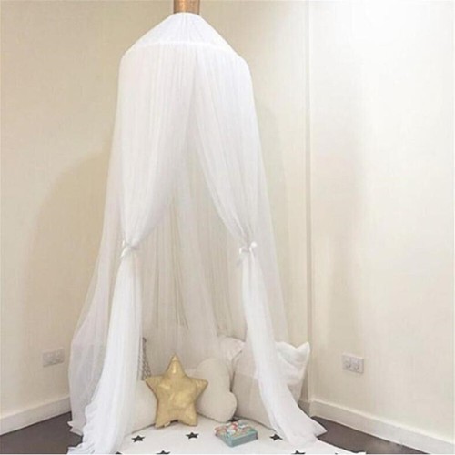 Kids Baby Bedcover Bed Canopy Mosquito Net Tent Yarn Curtain w/ Star Garlands - Picture 9 of 19