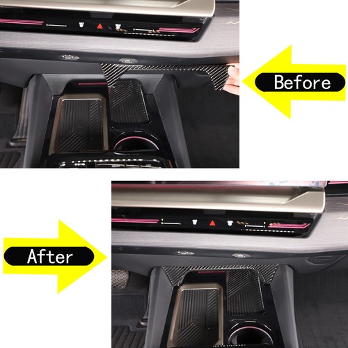 Soft Carbon Fiber Center Console Cup Holder Front Sticker For BMW 5 Series 2024+ - Bild 7 von 11