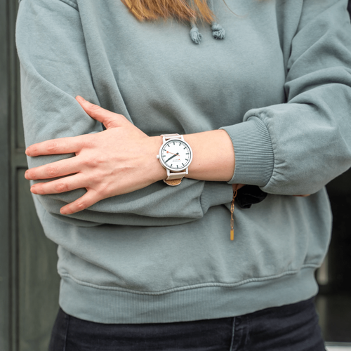Mondaine Essence Eco-Friendly Large White Case Unisex Watch MS1.41110.LS - Picture 3 of 3