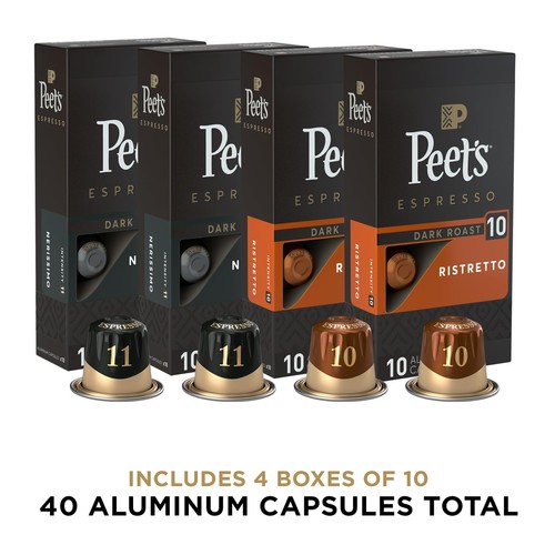 Peet's Dark Roast Espressokapseln Variety Pack 40 Stück für Nespresso Maschinen - Bild 2 von 6