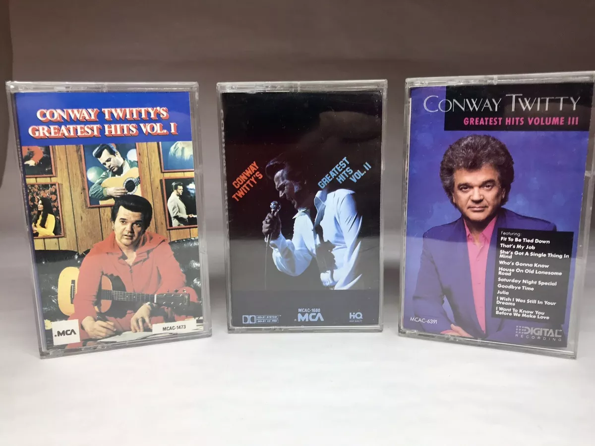 Conway Twitty Greatest Hits Vol 1, 2, & 3 Cassette Tape Lot 70s 80s 90s  Country