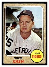 1968 Topps Baseball #256 Norm Cash 126E-11